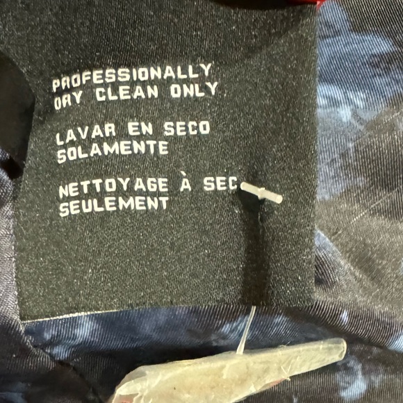 Guess top of the line Navy wool blend coat with golden zippers & buttons size L - Picture 11 of 12